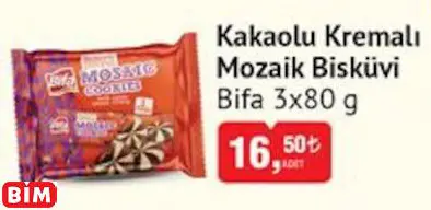 BİFA KAKAOLU KREMALI MOZAİK BİSKÜVİ BİFA KAKAOLU KREMALI MOZAİK BİSKÜVİ